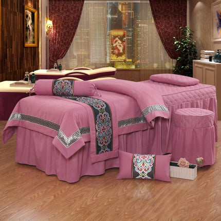 Four-piece high-end pure color beauty bedspread - Wnkrs