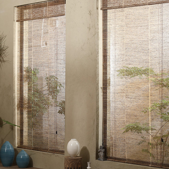 Summer Cloth Ramie Japanese Curtain Tea Room Retro Roller Blind - Wnkrs