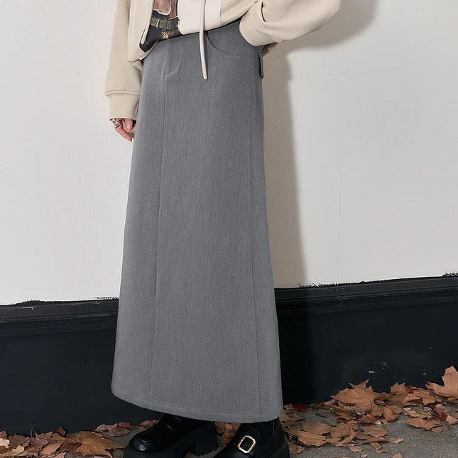 Falda elegante de otoño en forma de A para mujer