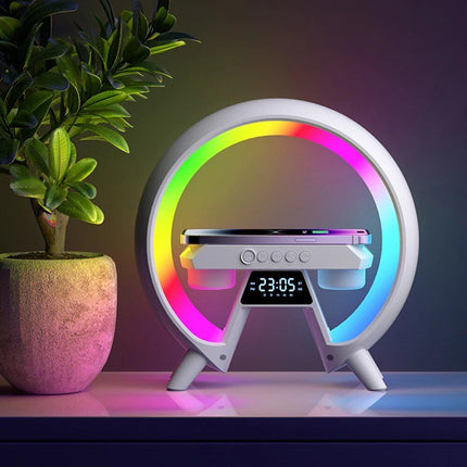 3-in-1 Wireless Charger Stand with Bluetooth Speaker and RGB Night Light - Wnkrs