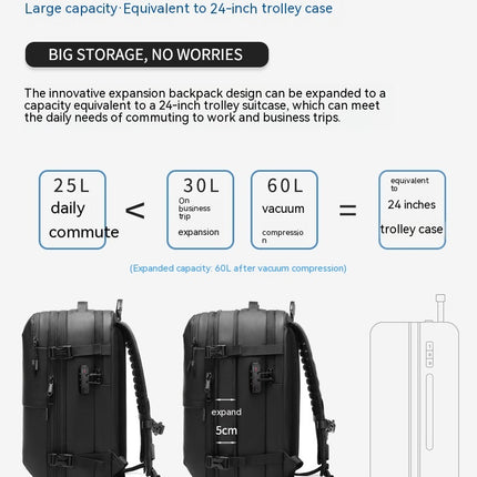 Men's Minimalist Multifunctional Large Capacity Travel Backpack