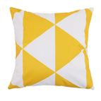 2 pièces 18x18 pouces / Blanc avec des triangles jaunes