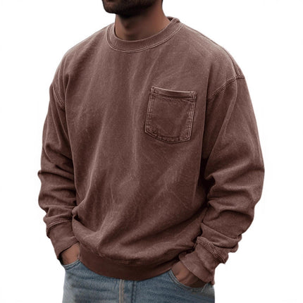 Men's Pullover Round Neck Long Sleeves Sweater