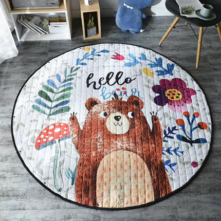 Cartoon non-slip baby crawling mat round - Wnkrs