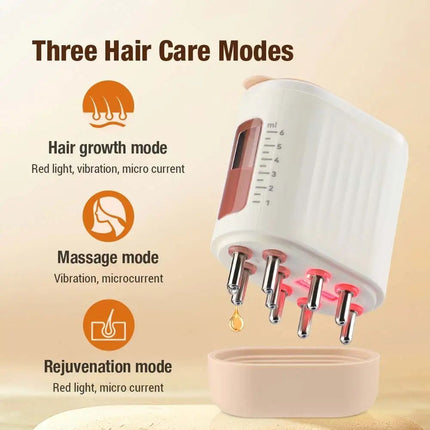 Electric Scalp Massager with Red Light Therapy & Hair Growth Serum Dispenser - Wnkrs