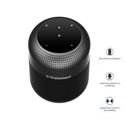 Altavoz Bluetooth de 60 W con graves profundos, 20 horas de reproducción, sonido de 360°, IPX5, NFC