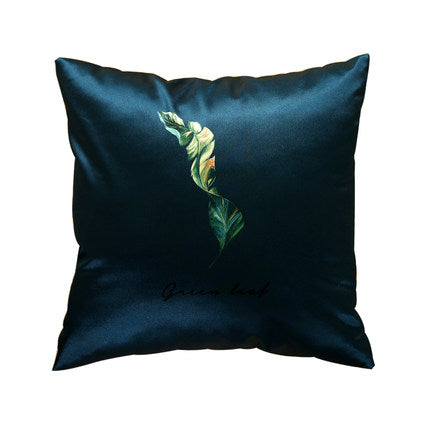 Modern rainforest bird green leaf print cushion cover - Wnkrs