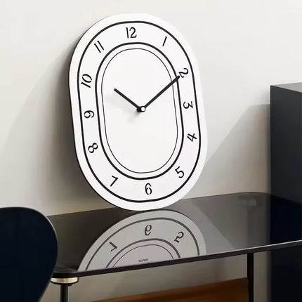 Reloj de pared blanco minimalista creativo