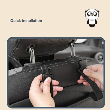 Car Seat Back Protector with Cartoon Design & Storage Pocket - Wnkrs