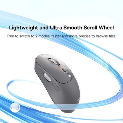 Rechargeable Wireless Bluetooth Mouse with OLED Display - Ergonomic Dual Mode Design