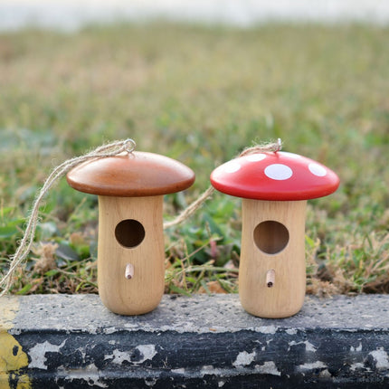 Encantador nido de colibrí de madera para jardín al aire libre