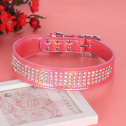 Collar para perros con brillantes diamantes de imitación para perros medianos y grandes