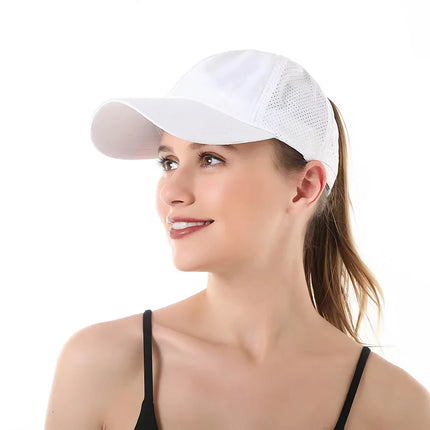 Summer Mesh Ponytail Baseball Sports Cap for Women