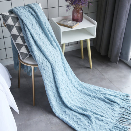 Three-dimensional Water Ripple Air Conditioner Knitted Blanket - Wnkrs