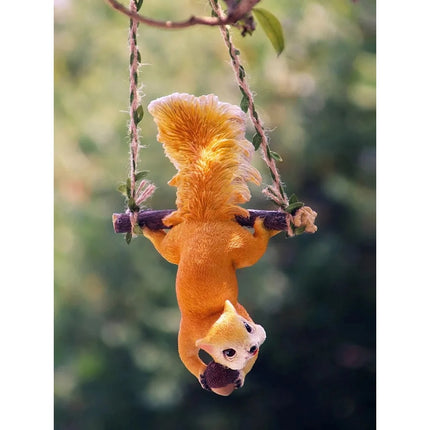 Charmantes balançoires en résine en forme d'écureuil et de singe pour la décoration de jardin