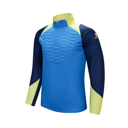 Suéter deportivo acolchado con media cremallera para hombre: suéter de entrenamiento con colores en contraste