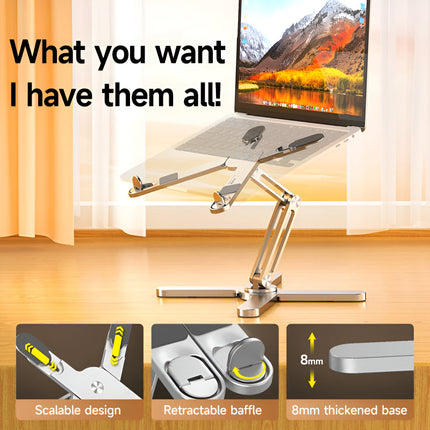 360° Rotating Folding Aluminum Laptop Stand with Heat Dissipation