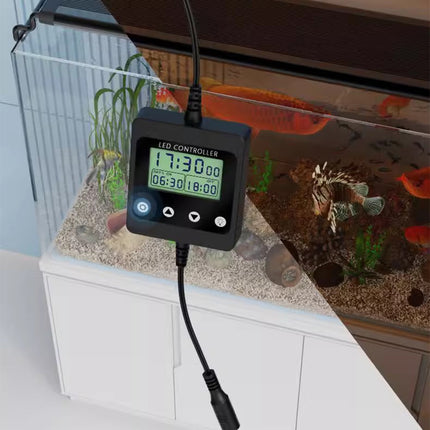 Minuterie et variateur d'éclairage LED pour aquarium avec réglage infini de la luminosité