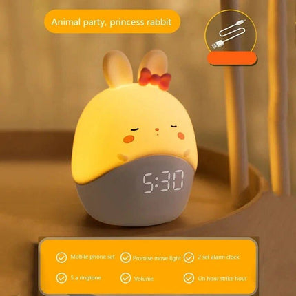 Rabbit & Duck LED Smart Alarm Clock with Night Light - Wnkrs