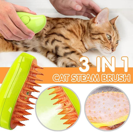 Brosse à vapeur électrique 3 en 1 pour chiens et chats