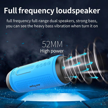 Portable Bluetooth Speaker with FM Radio and Flashlight