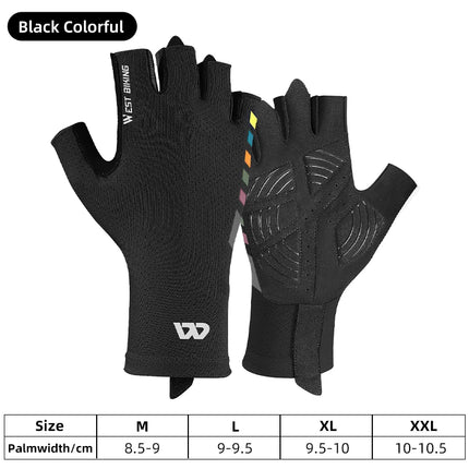 Guantes de ciclismo transpirables de medio dedo