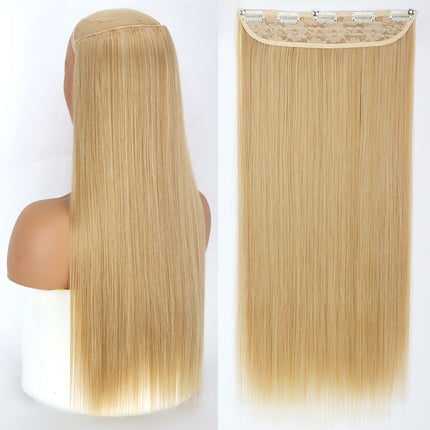 Extensiones de cabello sintético largo y liso con clip