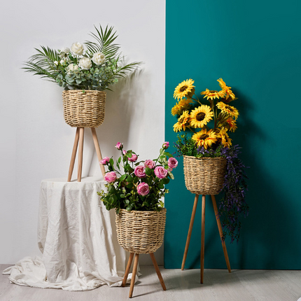 Floor - standing flowerpot straw furniture - Wnkrs