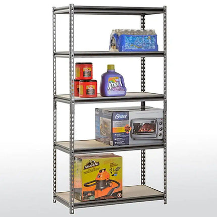 Adjustable Heavy-Duty 5-Shelf Steel Shelving Unit - Wnkrs