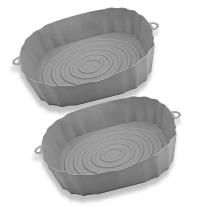 2 PCS Air Fryer Silicone Liners Reusable Air Fryer Silicone Pot Baking Tray Mat - Wnkrs