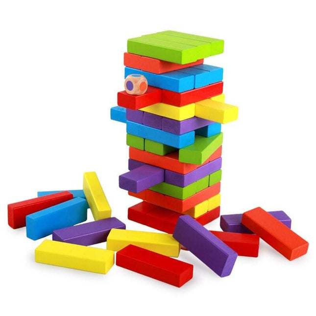 Fun Games For Whole Family Wooden Building Blocks Stacking Balance Puzzle - Wnkrs