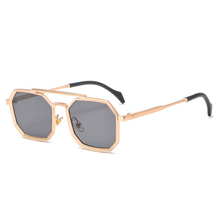 Luxury Polygonal Double Bridge Sunglasses for Men & Women