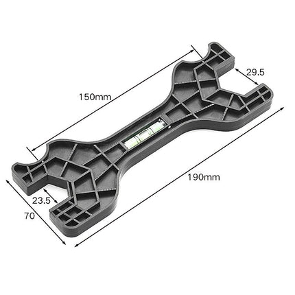 Llave de doble cabezal multifuncional con nivel