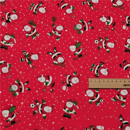 Red Santa Cotton Twill Cotton Cartoon Bed Clothing Fabric - Wnkrs