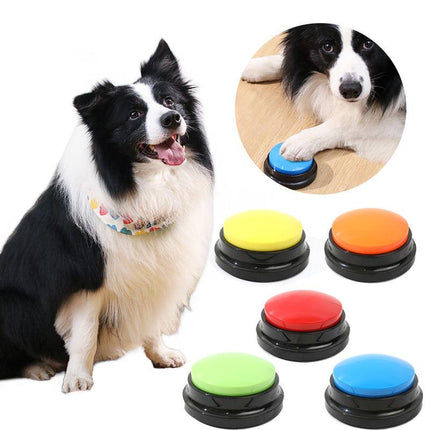 Bouton de communication interactif pour animaux de compagnie - Jouet de dressage vocal enregistrable pour chiens