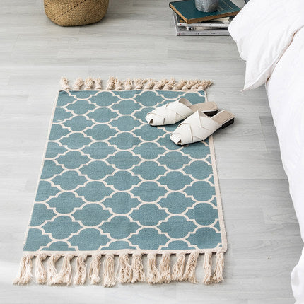 Simple Cotton Linen Small Floor Mat - Wnkrs