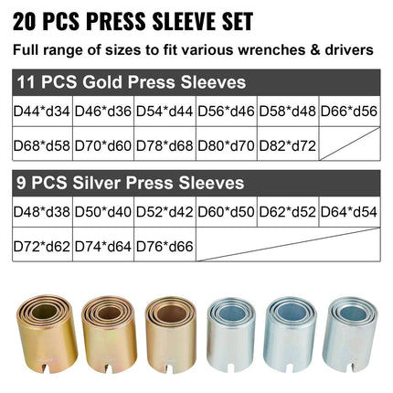 Universal 26-Piece Press and Pull Sleeve Kit for Car Repair and Maintenance - Wnkrs
