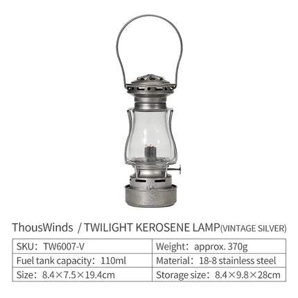 Portable Vintage Kerosene Camping Oil Lamp