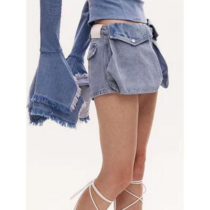 Chic Low Waist Denim Shorts