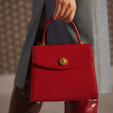 Sac à main à bandoulière en cuir fendu rétro tendance pour femme