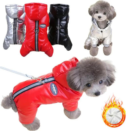 Combinaison imperméable rembourrée pour chien 