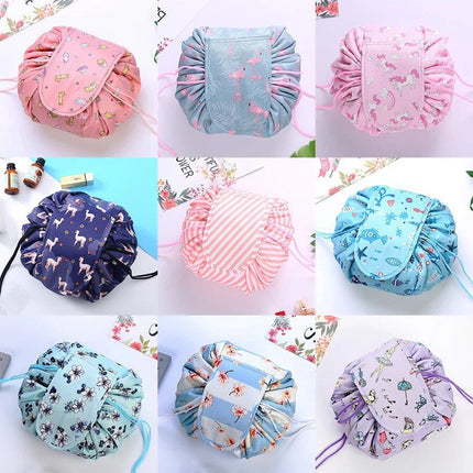 Portable & Waterproof Drawstring Cosmetic Bag - Multifunctional Travel Makeup Organizer - Wnkrs