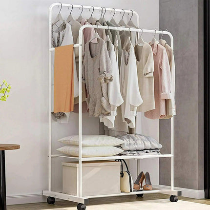 Double Rail Clothes Rack with Shoe Storage - Wnkrs