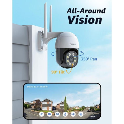 4MP High-Definition WiFi Security Camera with Color Night Vision & Motion Detection - Wnkrs