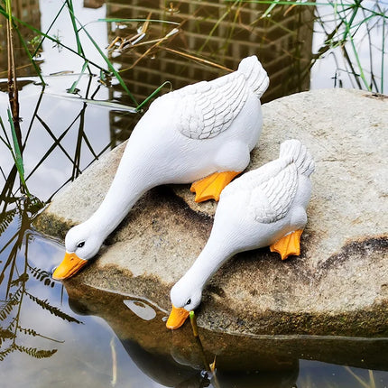 Encantadoras esculturas de patos para la decoración del hogar y el jardín