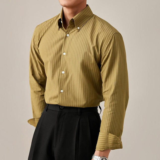 Chemise homme à rayures contrastées