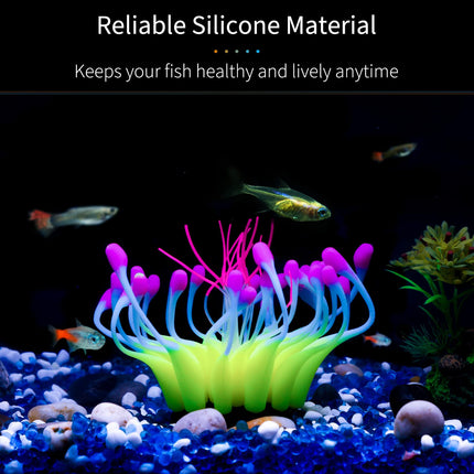 Décoration en silicone effet corail lumineux pour aquarium