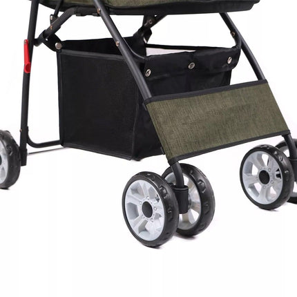 Lightweight Pet Stroller for Dogs & Cats with 360° Rotating Wheels - Wnkrs