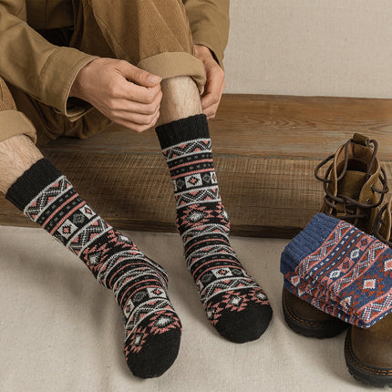 Lot de 5 paires de chaussettes unisexes épaisses et chaudes