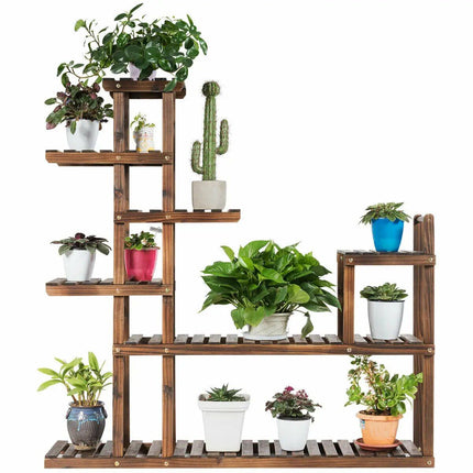 Eco-Friendly 7-Tier Solid Wood Plant Stand - Wnkrs